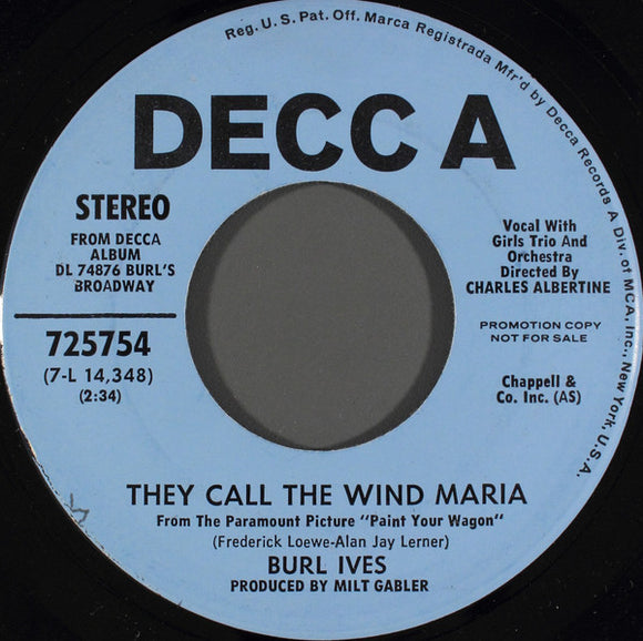 Burl Ives : They Call The Wind Maria (7