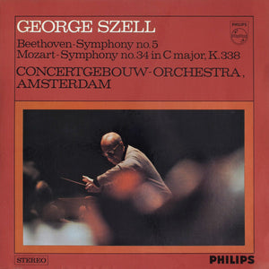 George Szell, Ludwig van Beethoven / Wolfgang Amadeus Mozart, Concertgebouworkest : Symphony No. 5 / Symphony No. 34 In C Major, K. 338 (LP)