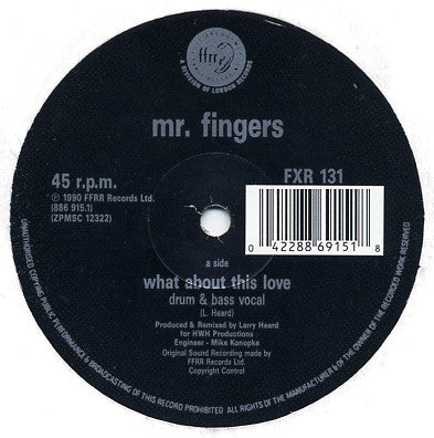 Mr. Fingers : What About This Love (Remix) (12