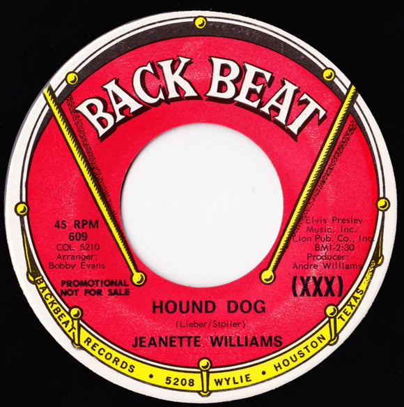 Jeanette Williams : Hound Dog / I Can Feel A Heartbreak (7