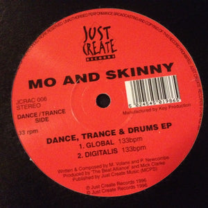 Mo & Skinny : Dance, Trance & Drums EP (12", EP)