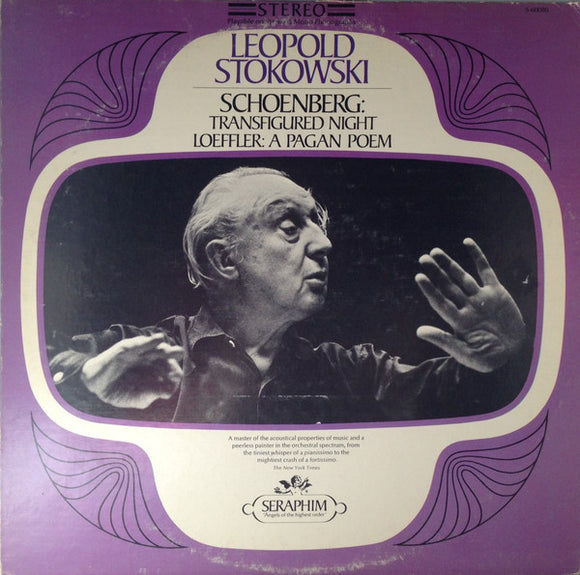 Arnold Schoenberg, Charles Martin Loeffler, Leopold Stokowski And His Symphony Orchestra : Schoenberg: Transfigured Night (Verklarte Nacht, Op. 4) / Loeffler: A Pagan Poem, Op. 14 (LP, Comp)