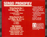 Sergei Prokofiev - The Sequoia String Quartet : String Quartets (CD, Tar)