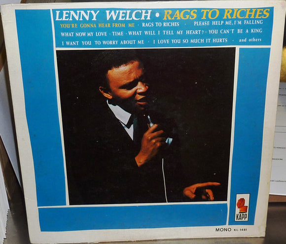 Lenny Welch : Rags To Riches (LP, Album, Mono)