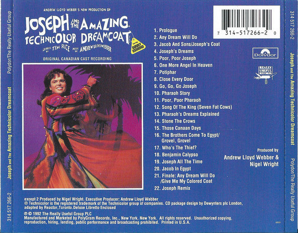Donny Osmond Joseph Multicoloured Dreamcoat Donny Osmond Joseph