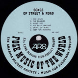 Various : Songs Of Street And Road (LP, Comp, Mono)