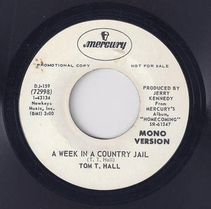 Tom T. Hall : A Week In The Country Jail (7", Mono, Promo)