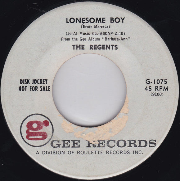 The Regents (2) : Lonesome Boy / Oh Baby (7