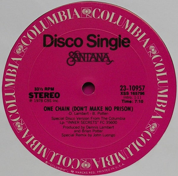 Santana : One Chain (Don't Make No Prison) (12