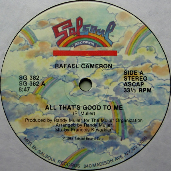 Buy Rafael Cameron : All That's Good To Me (12