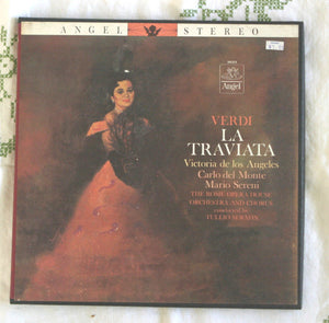 Giuseppe Verdi - Victoria De Los Angeles, Carlo Del Monte, Mario Sereni With The Orchestra Del Teatro Dell'Opera Di Roma And Coro Del Teatro Dell'Opera Di Roma Conducted By Tullio Serafin : La Traviata (3xLP)