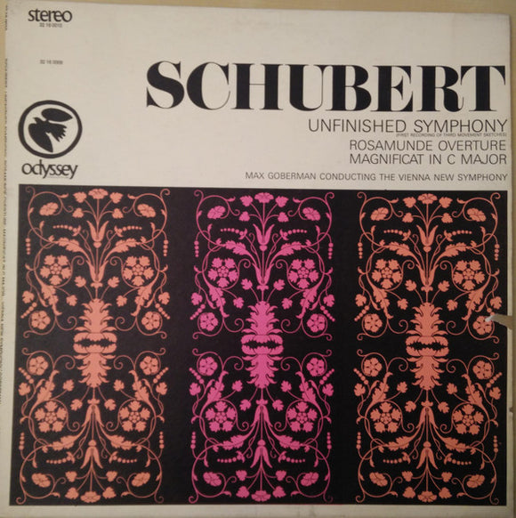 Schubert* - Max Goberman Conducting The Vienna New Symphony : Unfinished Symphony / Rosamunde Overture / Magnificat In C Major (LP)