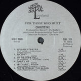 Christine Wyrtzen : For Those Who Hurt (LP, Album)