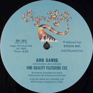 Fine Quality Featuring  Cuz (11) : Ahh Dance (12")