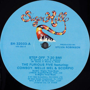 The Furious Five Featuring Cowboy, Melle Mel & Scorpio (3) : Step Off (12")