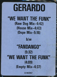 Gerardo : We Want The Funk (12")