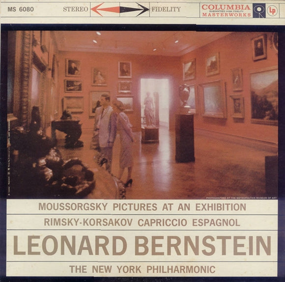 Modest Mussorgsky, Nikolai Rimsky-Korsakov, The New York Philharmonic Orchestra, Leonard Bernstein : Pictures At An Exhibition · Capriccio Espagnol (LP)