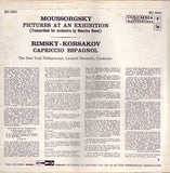 Modest Mussorgsky, Nikolai Rimsky-Korsakov, The New York Philharmonic Orchestra, Leonard Bernstein : Pictures At An Exhibition · Capriccio Espagnol (LP)